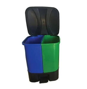 Dual Bin with Pedal and 2 Waste Compartments